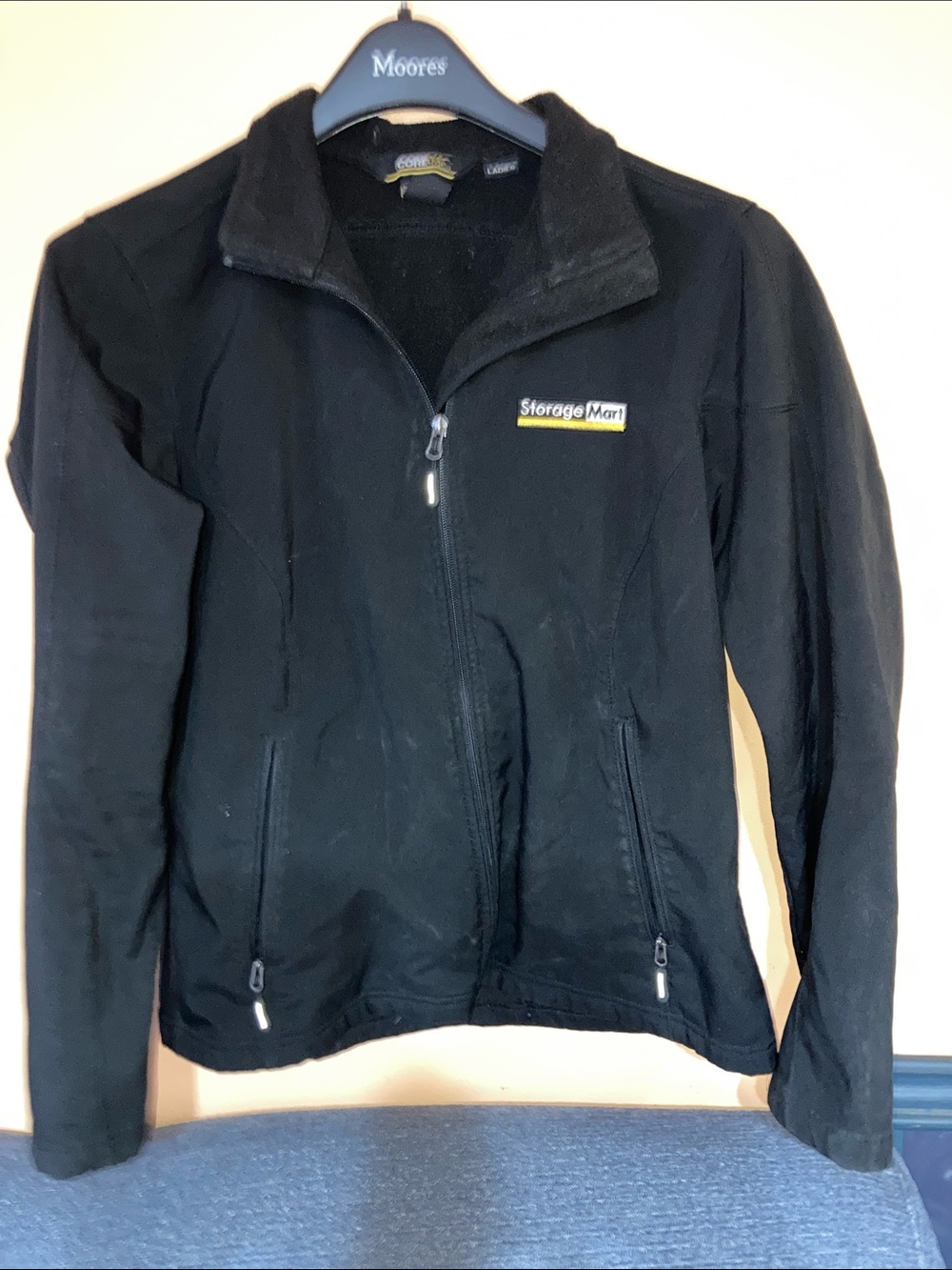 Women's Black Utility Fleece Jacket - Full Zip